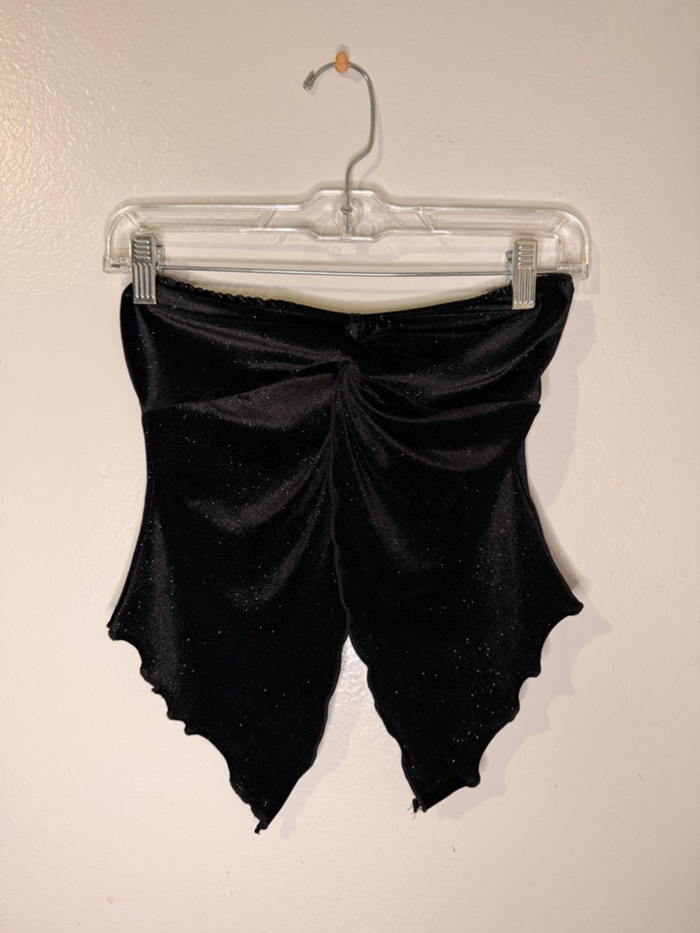 Black Sparkle Velvet Women’s Tube Top